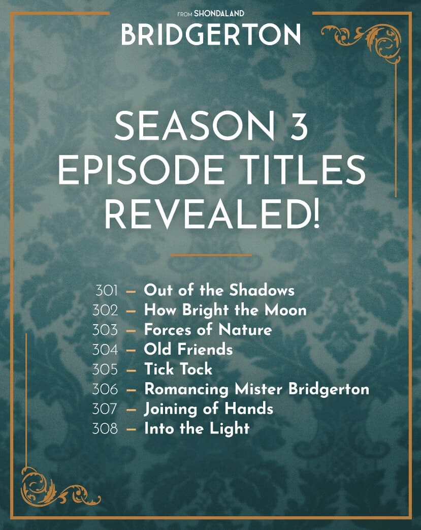 Les titres des &eacute;pisodes de la troisi&egrave;me saison