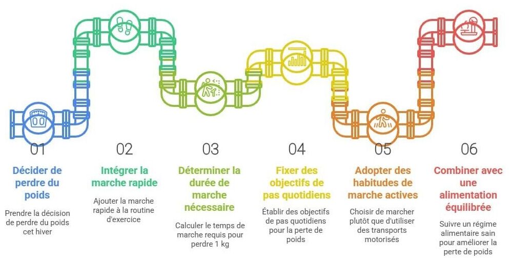 Processus de perte de poids par la marche